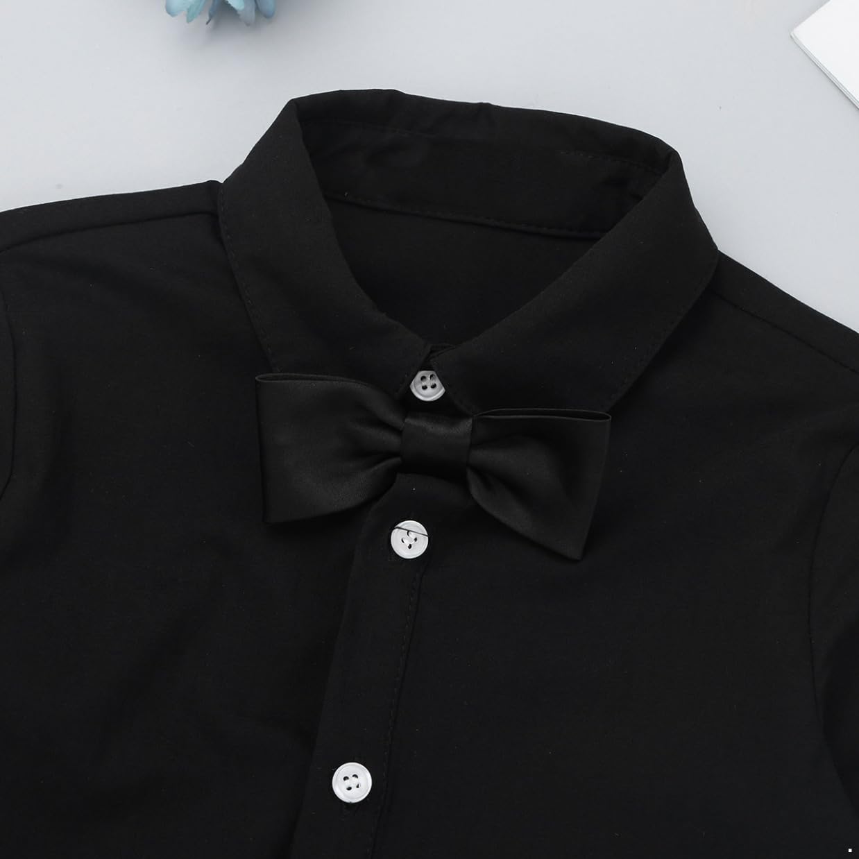 Camicia Body da Ballo Latino Americano Bambini Leotard da Samba Rumba Danza Standard e Pantaloni a Palazzo da Tango Valzer Abito Pattinaggio Artistico