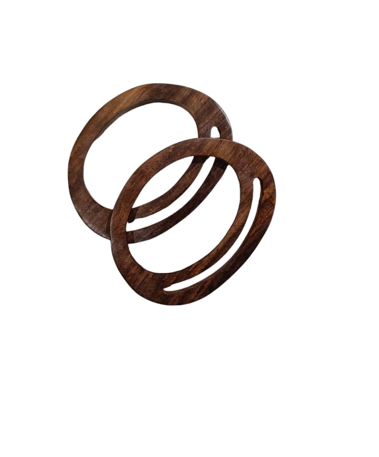 Trend N Trade New Round Cut Handle for Macrame Bag/Purse Making in Pure SHEESHM Wood-image-19