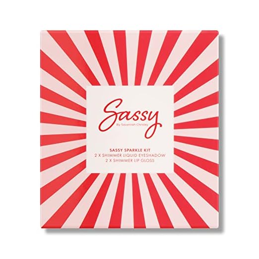 Sassy by Savannah Chrisley Sassy Sparkle Kit - Shimmering, Liquid Eyeshadows and Lip Glosses - Complements All Skin Tones - Coordinating Shades for Sophisticated Finish - 4 pc Makeup Kit