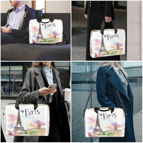 Bolso para laptop tipo mensajero con diseño de Torre Eiffel miniatura 7