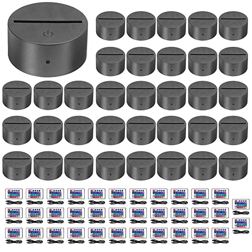 Lampe LED 3D lot de 35 veilleuses usb télécommande pour éclairer chambre et salon sombre