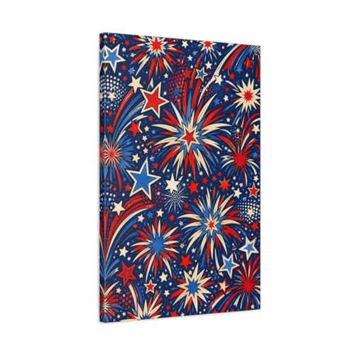Impression sur toile grand format feu d'artifice abstrait chassis 3cm