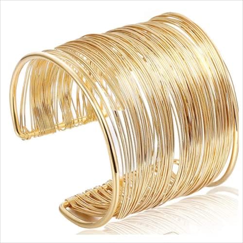 LOLIAS 4 Pièces Bracelet Bras Femme Bracelet Manchette Large Bangle