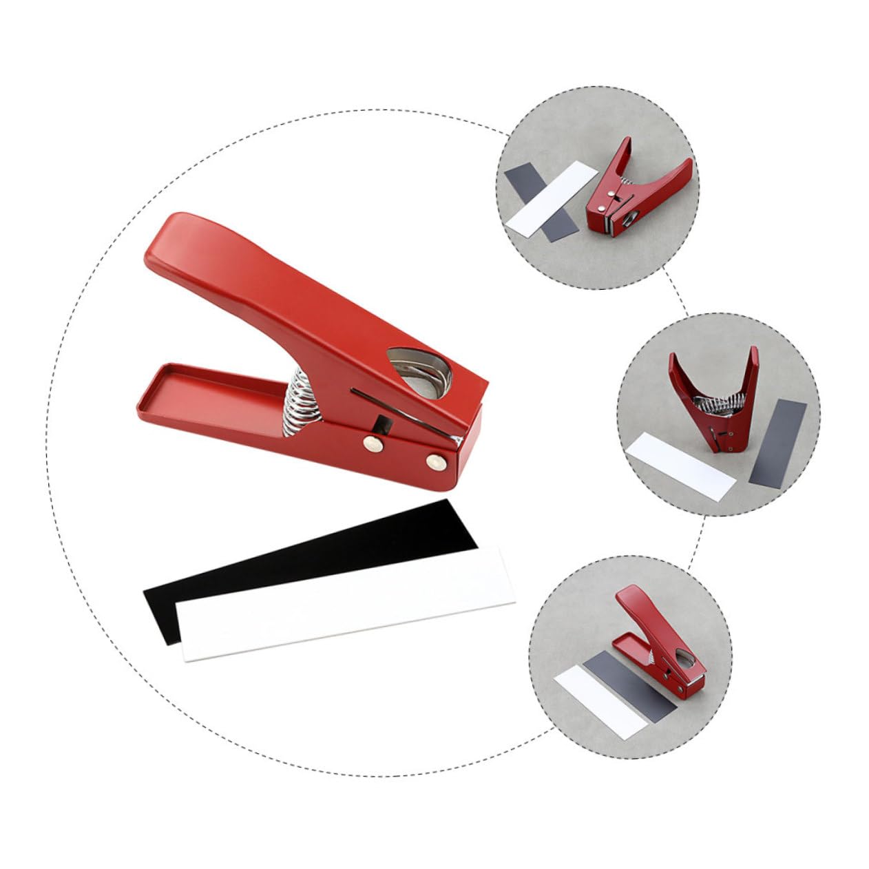 Schnittwerkzeug auswählen Gitarre Hersteller wählt Guitar Pick Punch DIY Plektrumschlag Handwerkzeuge Pick-Maker Puncher auswählen Metall rot