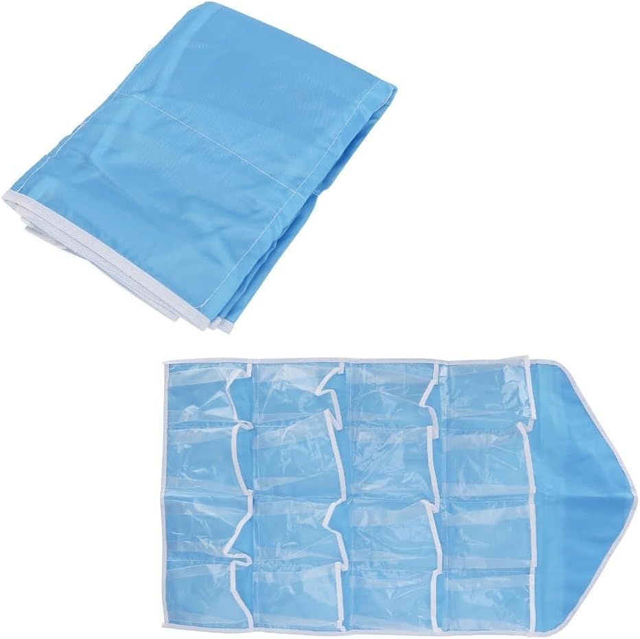 Hanging Storage Organizer 16 Pockets - Over The Door Wall Organizer for Bedroom, Living Room, Waterproof Polyester Fabric(Blue)
