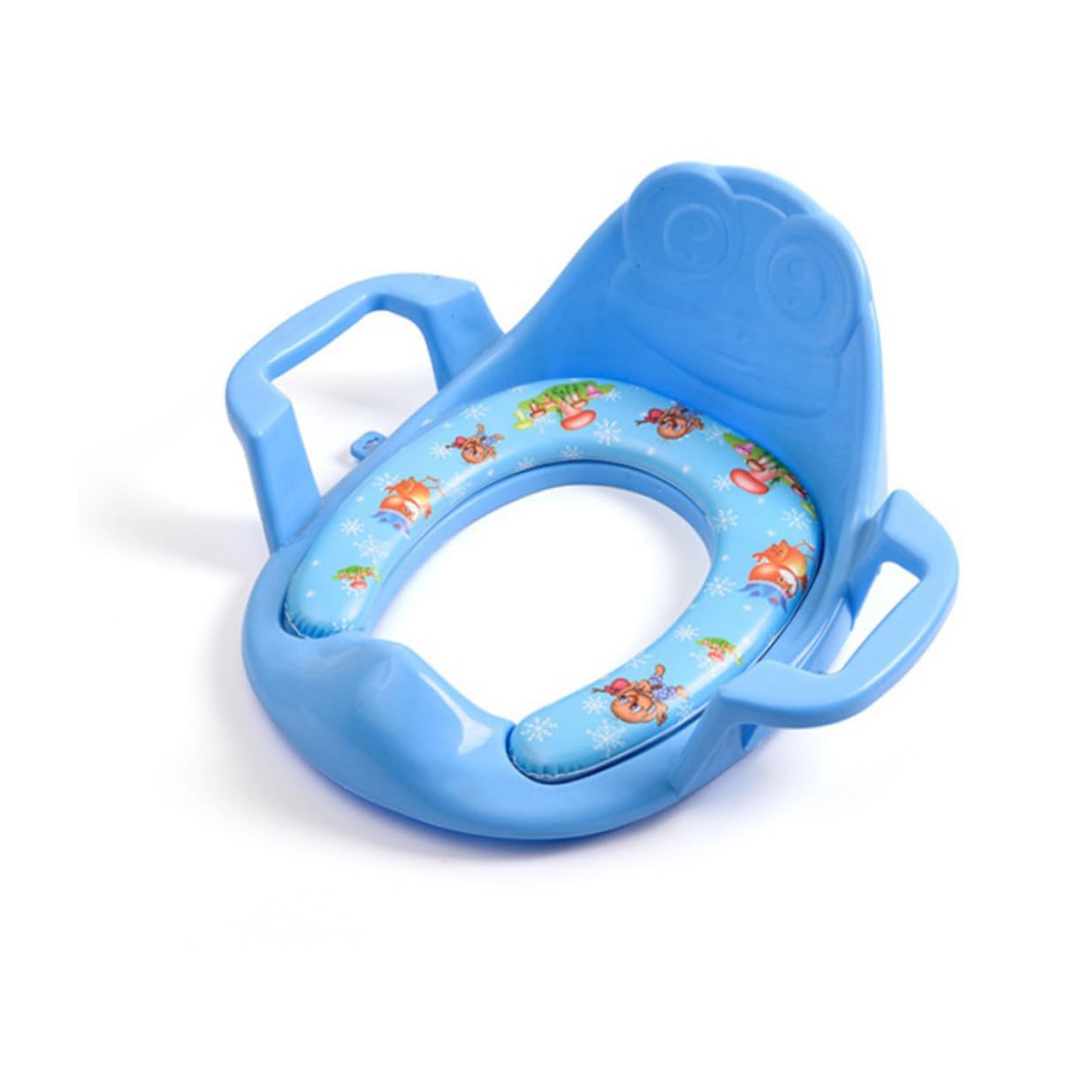 Asiento de Entrenamiento Baño para Niños y Bebés Cojín Cómodo y Asas Antideslizantes de Pvc para Uso en Casa, Pack de 4 Unidades Color Aleatorio