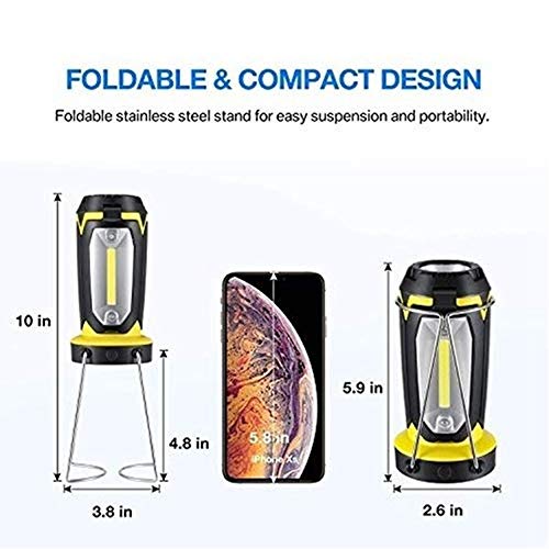 Lanterna de campismo LED recarregável, FdrirectPortable 1200mAh luzes de acampamento lanternas luzes