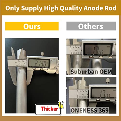 Image of RV Water Heater Tank Rinser, Metal Tube，Removes and Cleans Sediment and Scale from RV Water Tank，Extends the Life of RV Water Heater (Metal Flush Wand & 2Anode Rod Set)