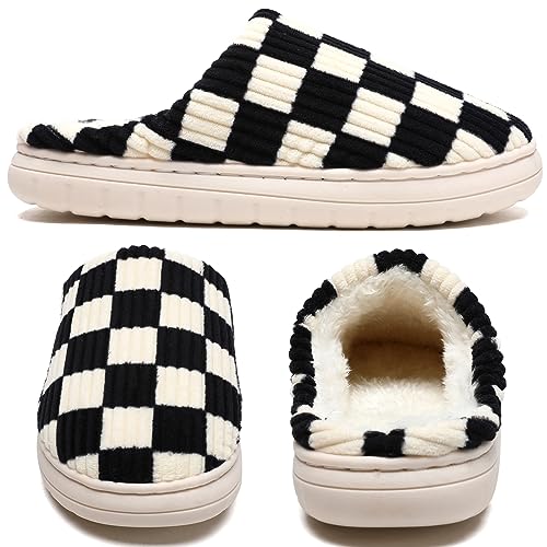 Image of Guyarns House Slippers for Women & Men - Fuzzy, Casual Indoor /Outdoor Shoes with Memory Foam & Faux Fur Lining