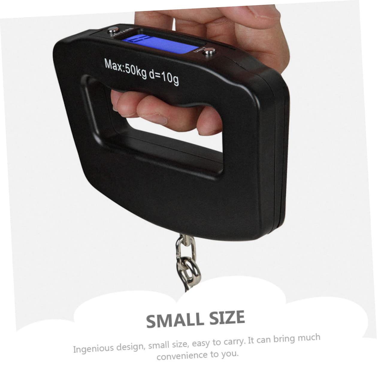UKCOCO 2 Piezas Báscula Electrónica Portátil para Pesca con Pantalla LCD Digital de Mano y Ligera para Pesar Retención de Datos y Diseño Ergonómico