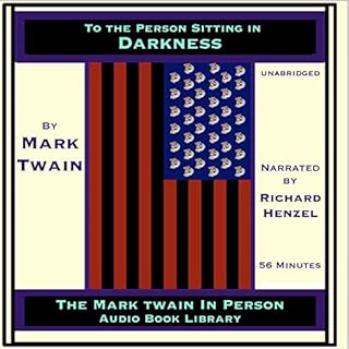 To the Person Sitting in Darkness Audiolibro Por Mark Twain arte de portada