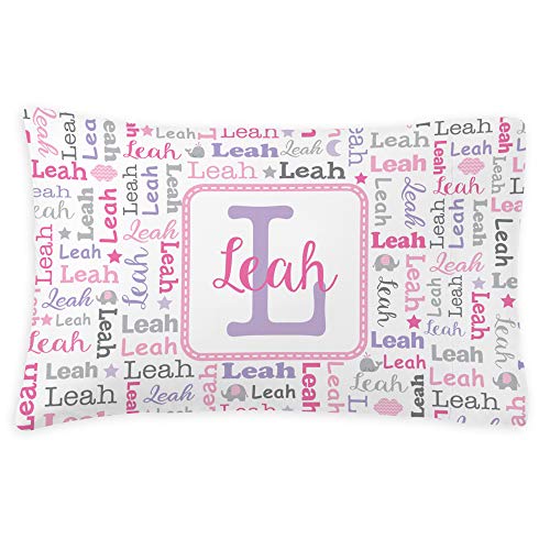 Let's Make Memories Collage Name Plush Pillowcase, Personalized with Name, Naptime, Bedtime - Pink