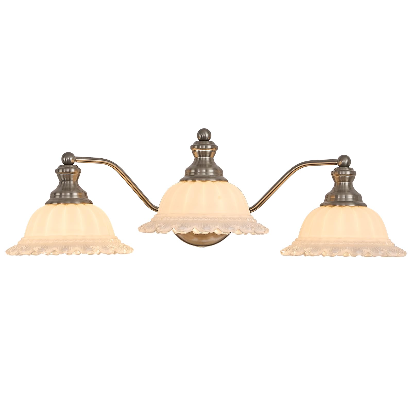 XIEDUN Brushed Nicke 3 Light Vanity Light Bathroom Vanity Light Fixture