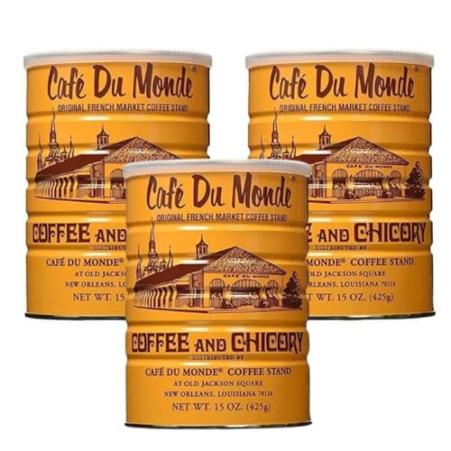Cafe Du Monde Coffee Chicory, 15 Ounce (15oz, pack of 3)