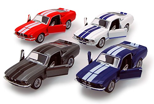 Kinsmart 1967 Shelby GT500, Set of 4 5372D - 1/38 Scale Diecast Model Toy Cars