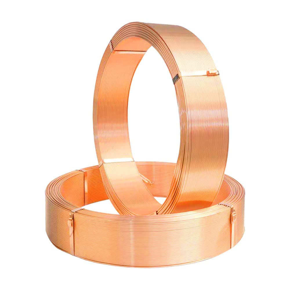 Tubo in rame morbido avvolto, Tubo magnetico in filo di rame smaltato 99,9% T2 morbido, dimensioni multiple(5 meter x 14mm x 1mm)