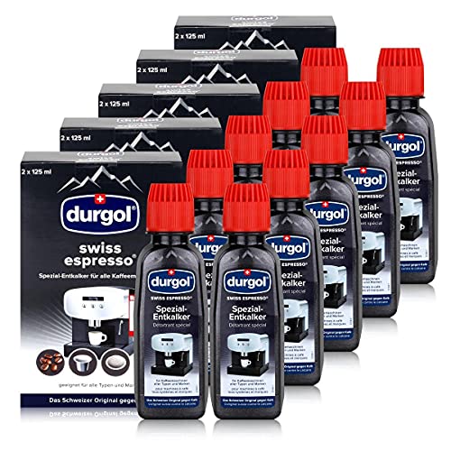 Durgol Swiss Espresso Spezial-Entkalker, 5 Packungen, 10 x 125ml