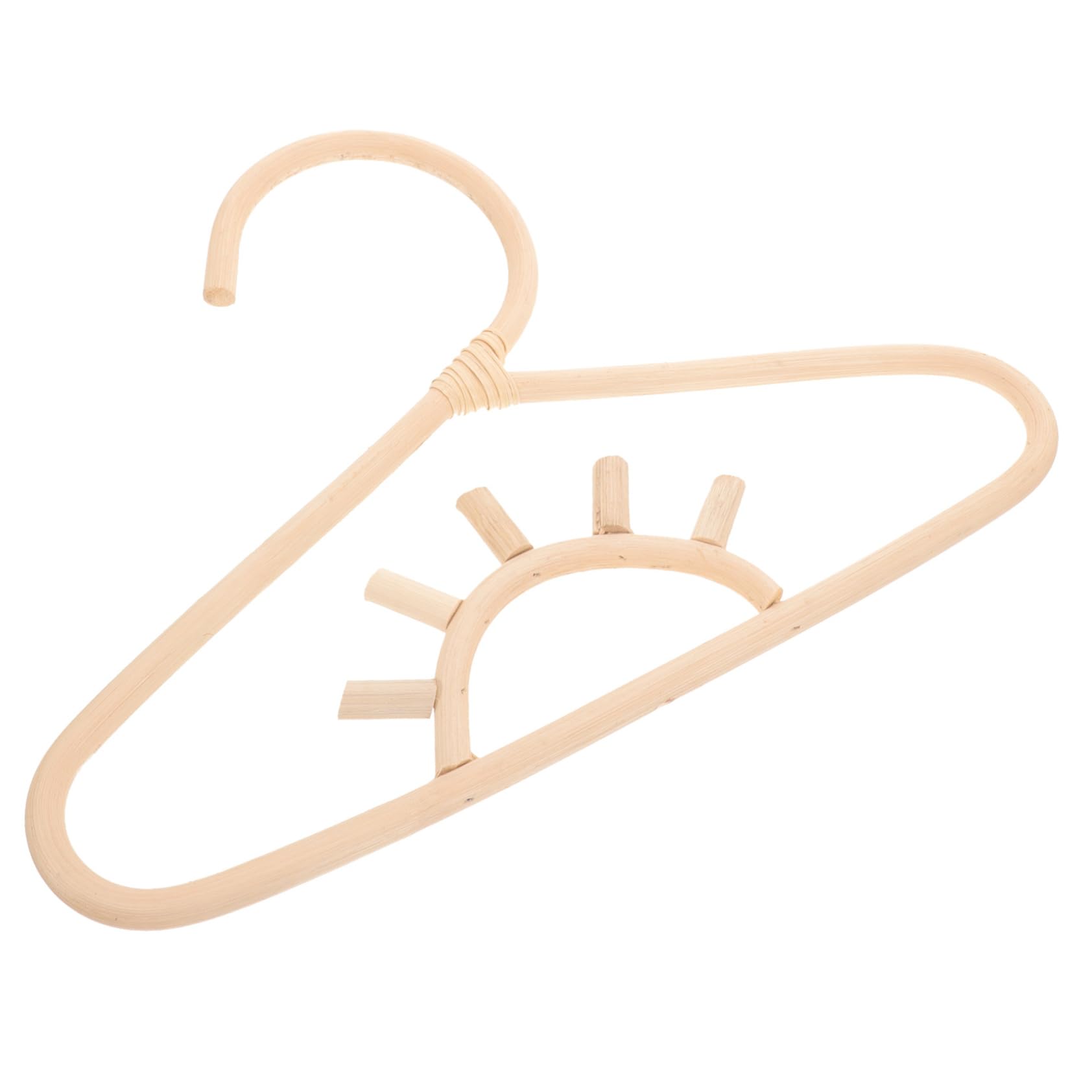PRETYZOOM 4 Piezas Percha De Ropa Infantil De Ratán Percha De Ratán para Niños Perchas para Niños De Alta Resistencia Perchas De Ratán para Pequeños Colgador De Ropa De Bebé Rota