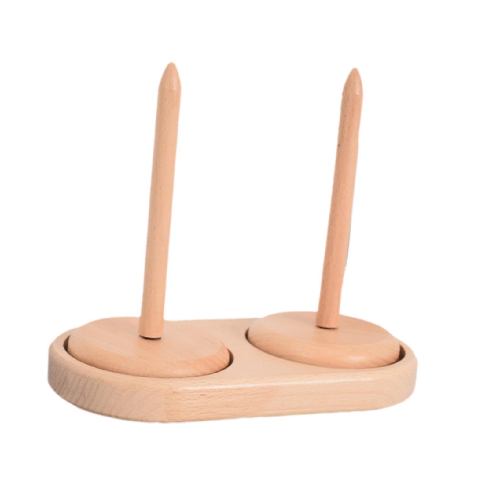 Soporte para ovillos de lana POXZSFX de madera para tejer cómodamente en el sofá 8