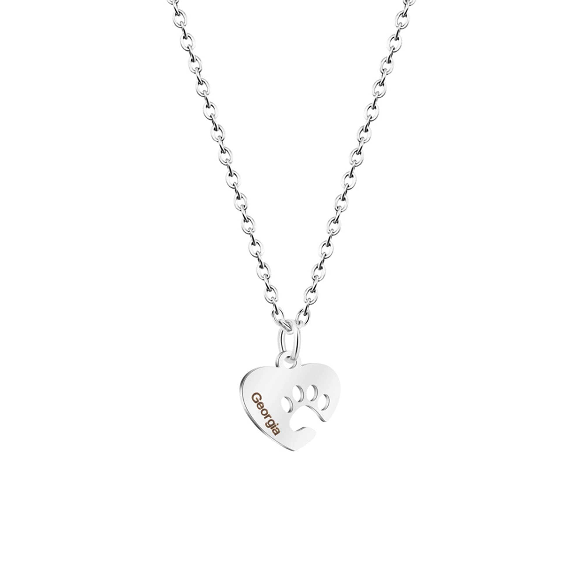 Collar personalizado con huella y piedra natal, colgante personalizado con huella de perro o gato, collar nombre mascota, regalo conmemorativo para amantes de las mascotas