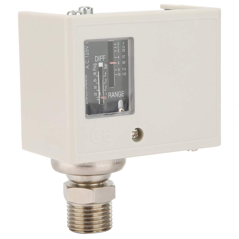Interruptor de Control de presión G1/2'', Interruptor de Control de presión electrónico de Bomba de Agua del compresor de Aire, con Soporte de Montaje