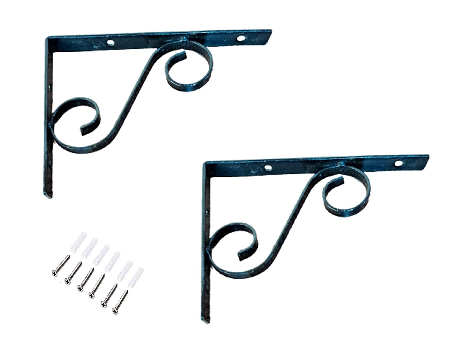 Q1 Beads 2 Pack 12" inch L Clamp for Clothes Drying Angle Bracket L Bracket for Wall Shelf, Shop, Showroom, Rack (12 x 8 Inches, Black Powder Coated) (B09JSL4PTB) Amazon Price History, Amazon Price Tracker