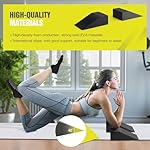 LTHTRADE Foam Wedge Slant Board, 2 Pack Squat Wedge for Yoga, Calf Stretching, Physical Therapy & Foot Rehabilitation - Exercise Blocks for Squats, Balance, Pushup & Pilates (Black) - Image 2