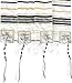 Holy Land Market Five (5) of the Navy New Covenant Prayer Shawls with Matching Bags, Messianic Seal Card & Tallit Brochure, Soft Fabric, Tallit for Women and Men - 72 x 22 Inches