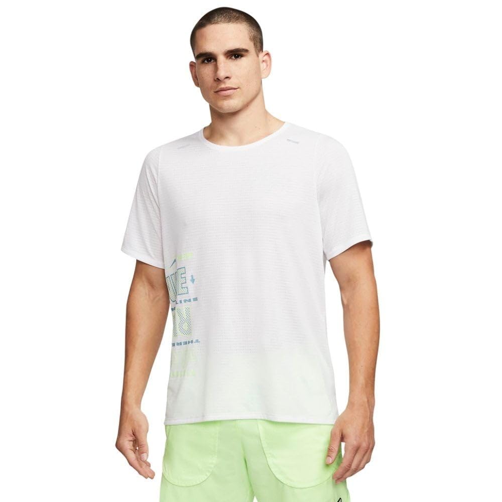 Nike Mens Breathe Hyper Dry Running Top US Alpha X-Large Regular Regular White