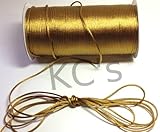 50 Yards - 2mm Old Gold Satin Rattail Cord Chinese/china Knot Rat Tail Jewelry Braid 100% Polyester