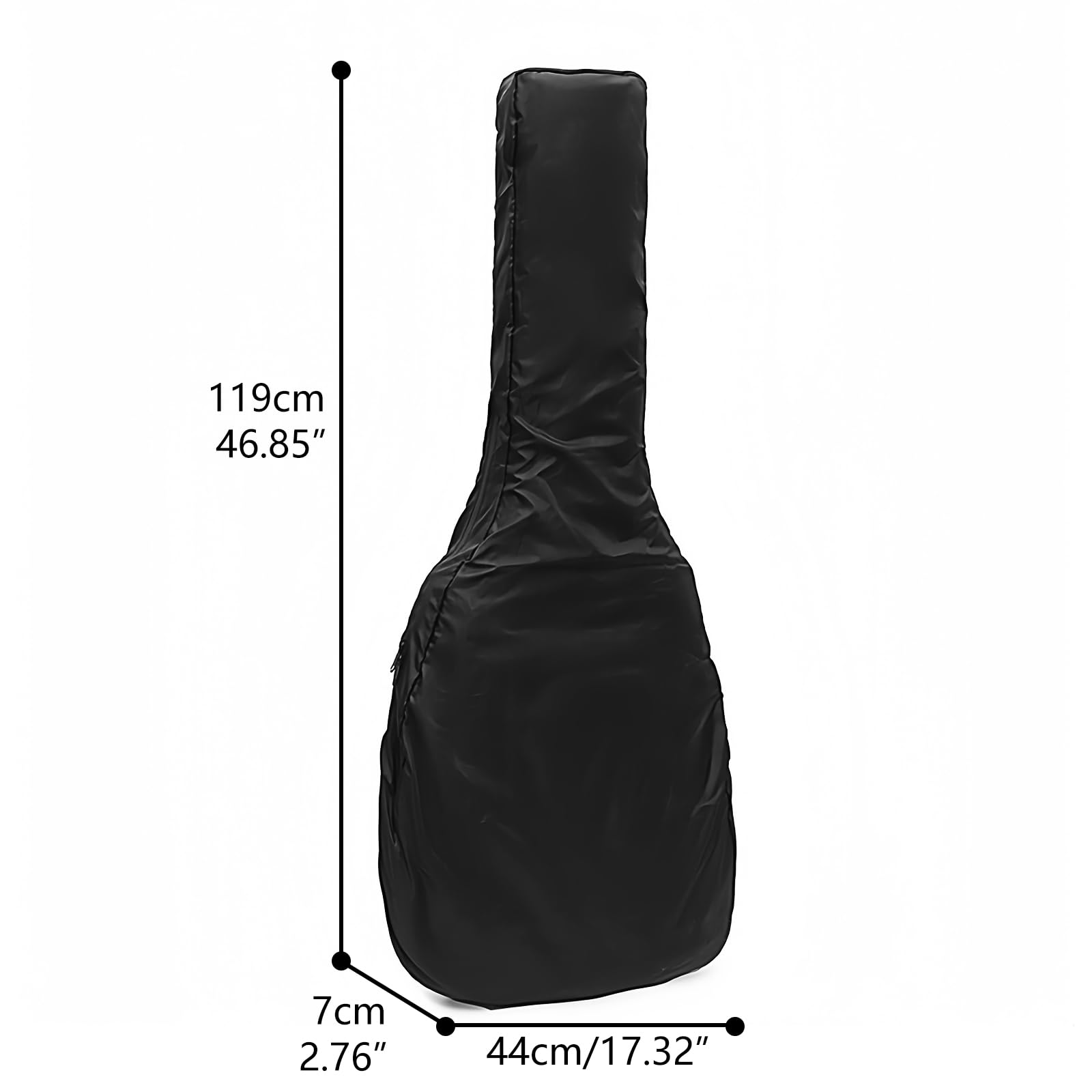 Musiin Electric Guitar Bag Rain Cover - Waterproof Protection with Lightweight and Foldable Design, Black - Image 2