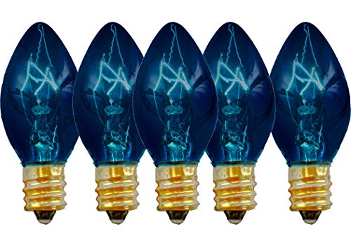 Luces de cadena para patio exterior 25 ft C-9 Azul miniatura 2