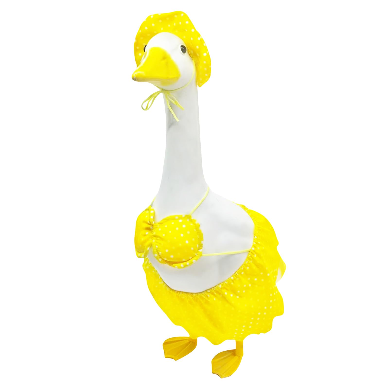 LuLobtg Hawaiian Porch Geese Outfits, Tropical Lawn Porch Goose Clothes, Summer Party Goose Statue Costume for 23'' Geese Outdoor Patio Yard Lawn Art Decoration(Women's style)