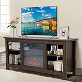 Electric Fireplace TV Stand for TV Up to 52', Entertainment Center Fireplace Console Cabinet with...