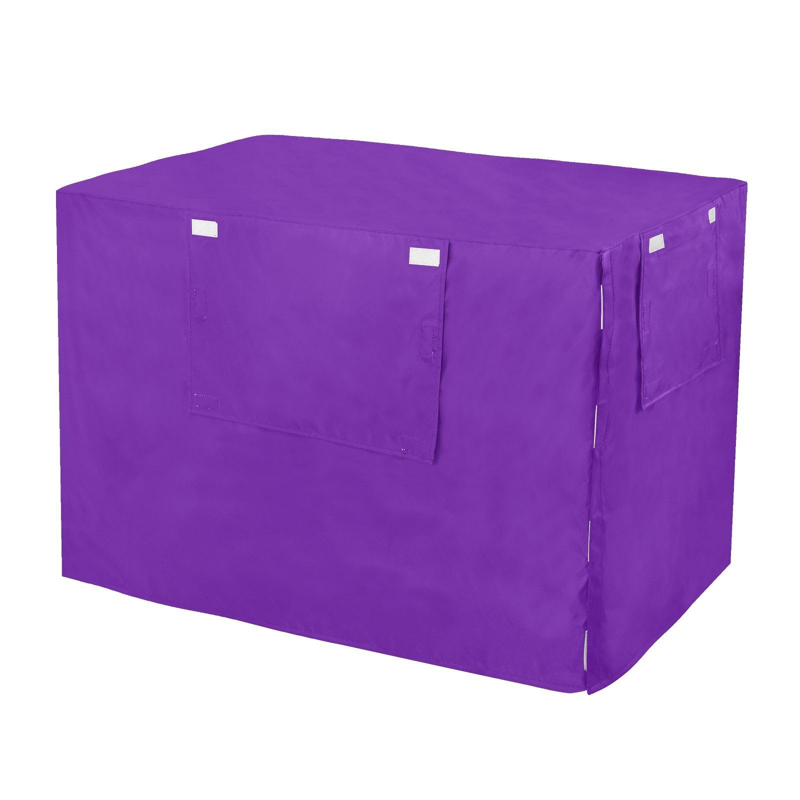 Purple Dog Crate Cover Windproof Dog Cage Cover with Mesh Windows, Reduces Barking Medium