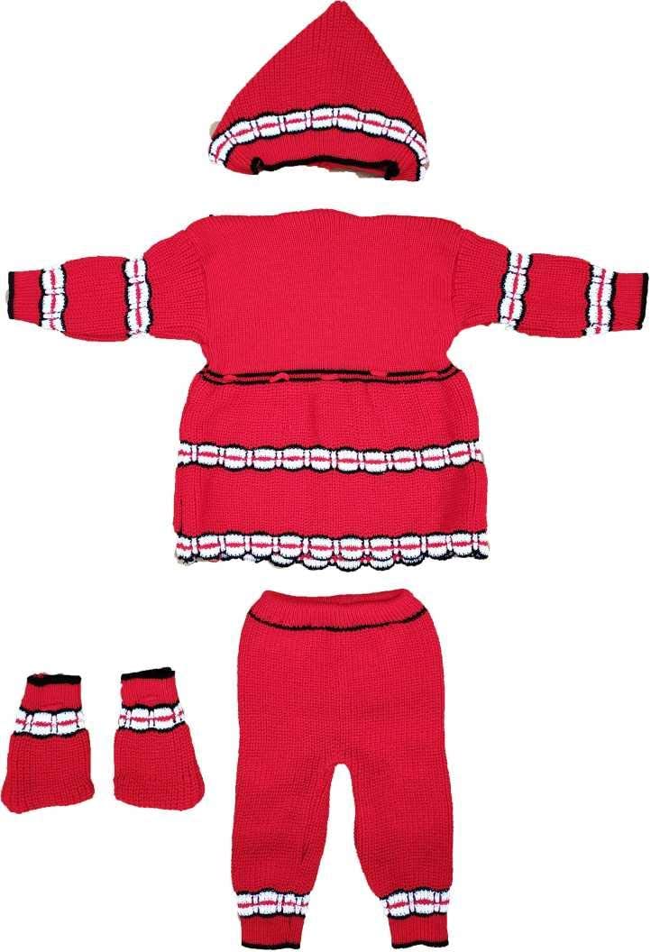 DEPURIKA Online Traders Kids Winter Wear Dress Handmade Woolen Frock for Baby Girls Set of 4 2 51oRowZikcL. SL1056