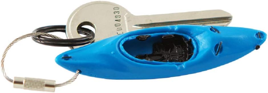 HKEY Kayak Keychain 5 Whitewater Creeker Key Chain Ring - Flexible PVC Plastic and Stainless Steel