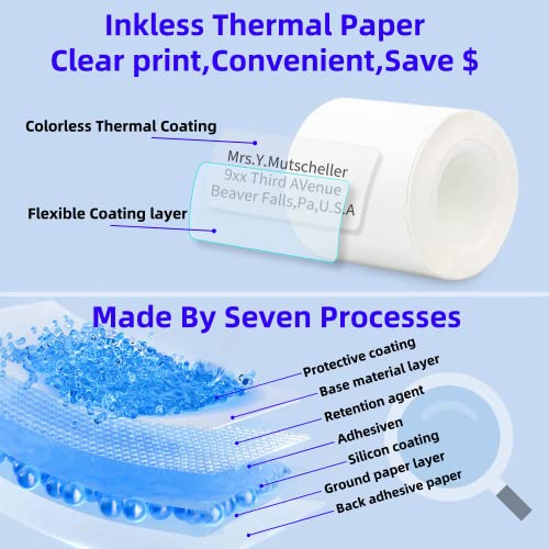 1"X3" 200Labels,Yihero Cable Label No Ink Required,Thermal Label Paper,Waterproof Tear Resistant Compatible With Label Printer Yihero Yp1/Yp10, Phomemo M110/M120,(25×38+40Mm),2Roll,Black On Yellow… #TOP3