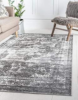 Unique Loom Sofia Collection Traditional Vintage Grey/Light Grey Area Rug (155x245)