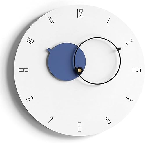 Reloj de pared - Reloj de pared moderno de 15 pulgadas con puntero acrílico único, silencioso, sin tictac, redondo, decorativo, de cuarzo, fácil de
