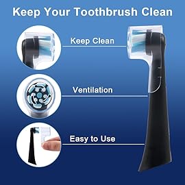Toothbrush Covers Caps Compatible with iO Brush Heads, iO Toothbrush Heads Covers Compatible with Ultimate Clean, Gentle Care & Ultimate White, iO Series Electric Toothbrush Covers for Travel & Home