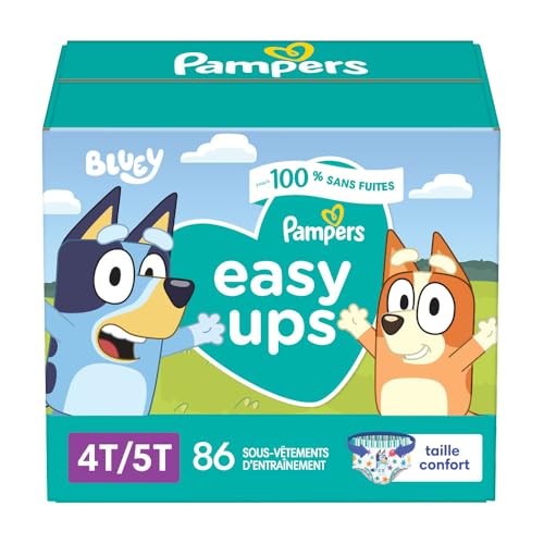 Image of Pampers Potty Training Underwear for Toddlers, Easy Ups Diapers, Training Pants for Boys and Girls, Size 6 (4T-5T), 86 Count, Giant Pack