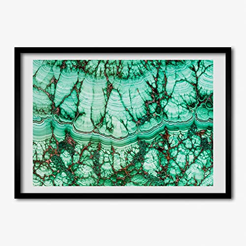 Cadre MDF 70x50 cm Tulup avec affiche texture malachit pour decoration murale