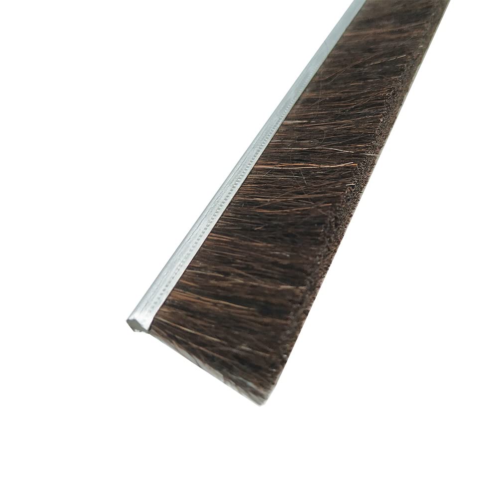 8 Sets Horsehair Door Brush Seal - 2.16x39.37 Inch Door Sweep For Garage & Exterior Doors | Weatherproof Draft Stopper