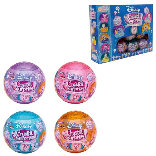 LEXIBOOK, Disney Stitch, Disney Crystal Surprise Balls Series 1, Purple, Pink, Blue & Orange, CRS1D