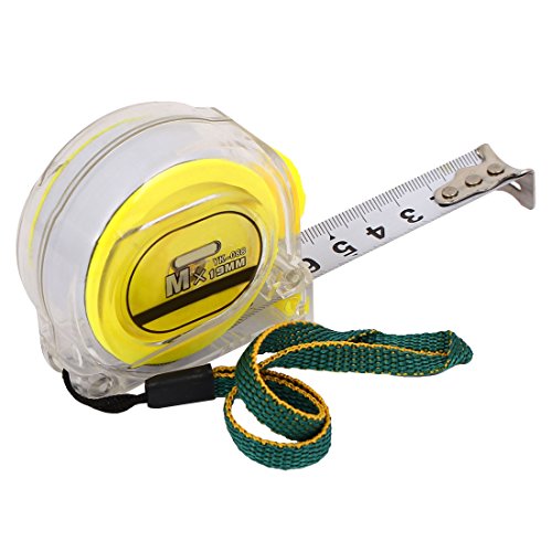 Aexit 3 Meter Tools & Home Improvement Plastic Case Hand Strap Button Lock Measuring Tape Measures Tape Yellow