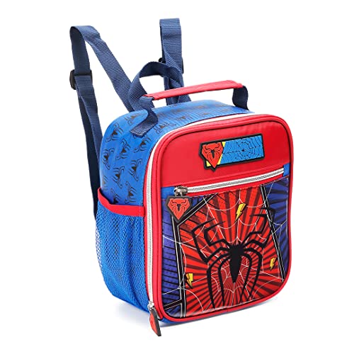 Kit Mochila Escolar Super Aranha Mochila Estojo E Lancheira Infantil (Vermelho)