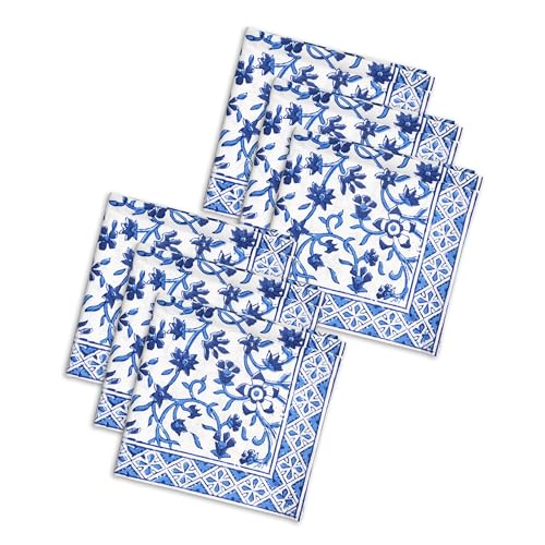 Image of BLOCKS OF INDIA Hand Block Print Cotton Table Napkin (Color 8)