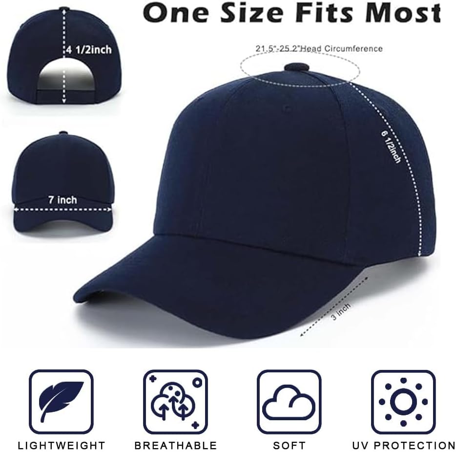 ZH Plain Adjustable Baseball Cap - Lot of 12 Unisex Blank Design Caps - Image 2