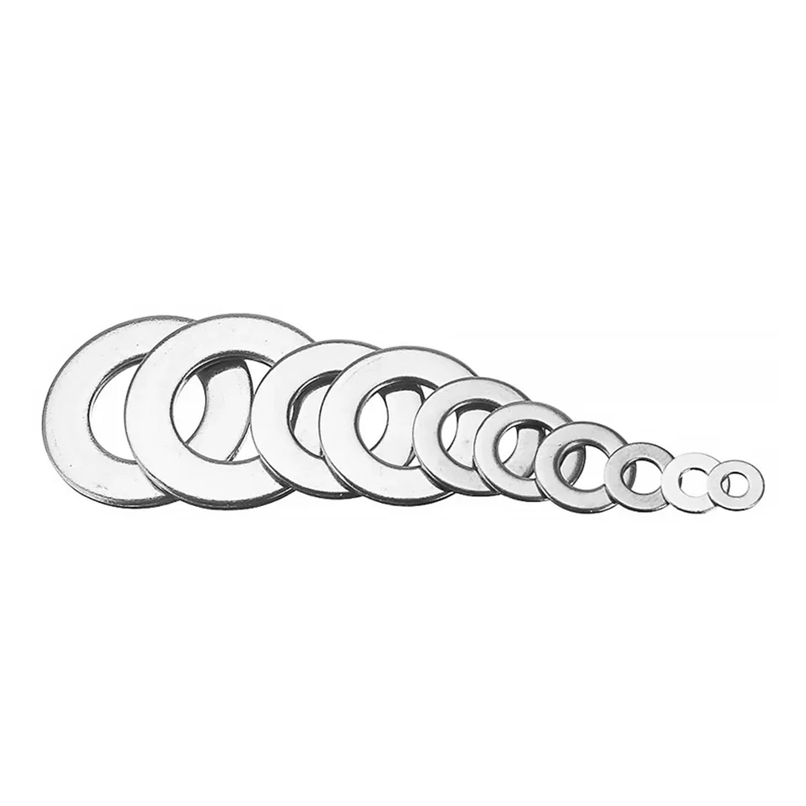 580 teile/schachtel 304 Edelstahl Dichtung Flache Wafer Scheibe M2 M 2,5 M3 M4 M5 M6 M8 M10 M12(5 BOXES)